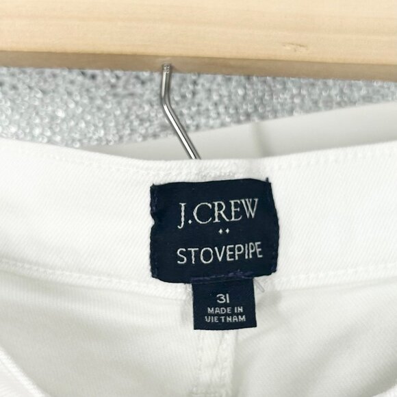 NWT J. Crew Factory White Stovepipe Straight Jean in Signature Stretch+ - Picture 6 of 8